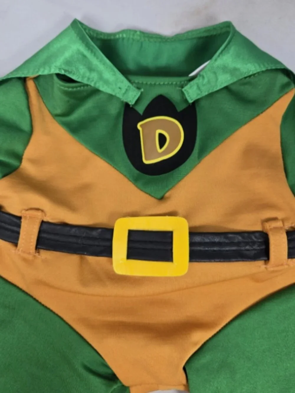 Build-A-Bear Dino Superhero Costume Green Yellow Cape Outfit BAB Retired Clothes